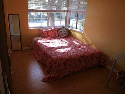 Queen Size bed with big open window